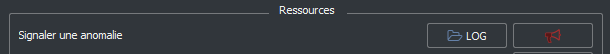 Boutons pour obtenir le fichier journal log et signaler une anomalie "Isogeo to office - Report"