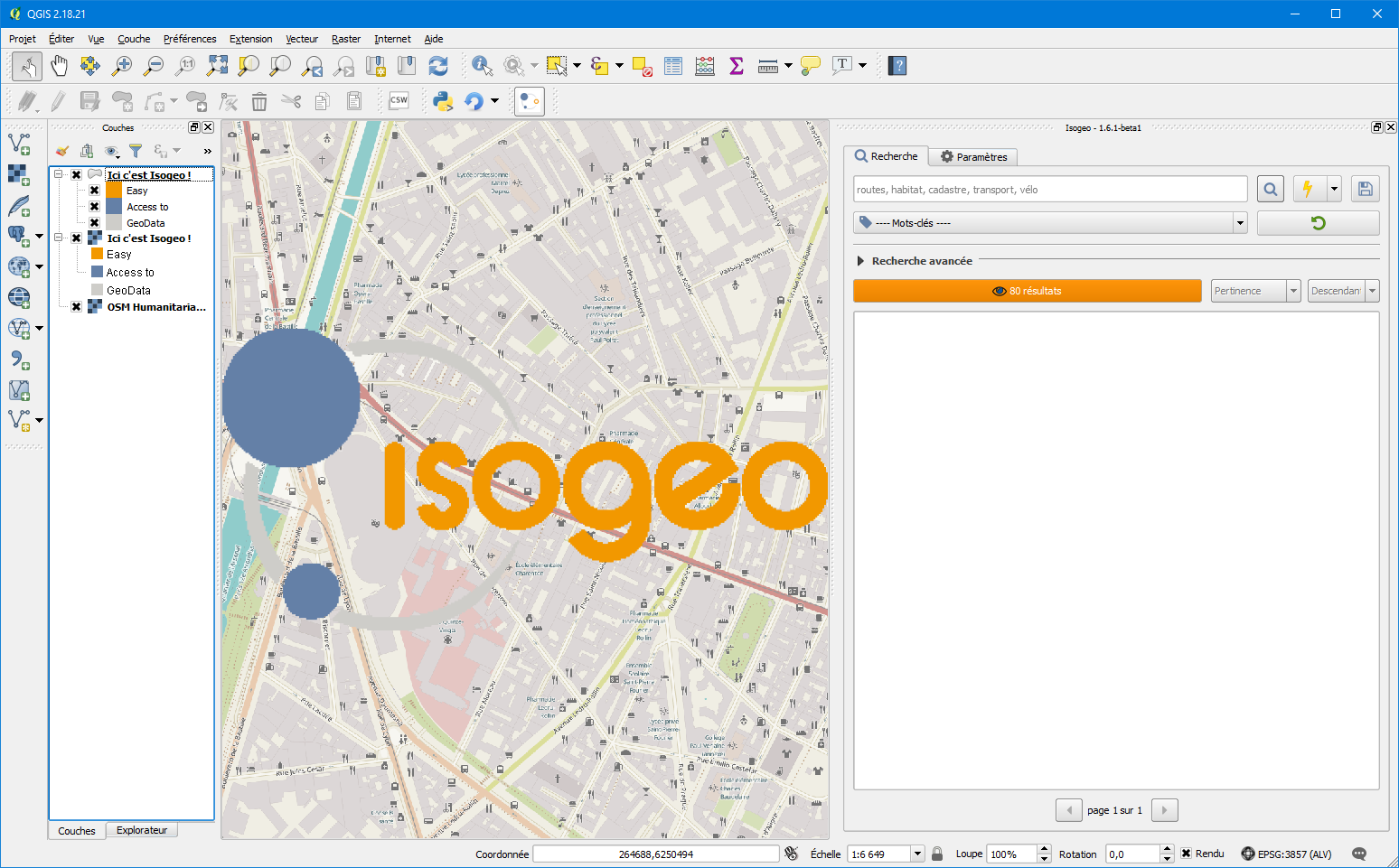 Afficher le logo Isogeo